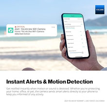 Load image into Gallery viewer, YoLink Uno Wireless Home Security Camera Indoor, 2.4GHz WiFi Camera for Baby and Pet Monitor, 1080p Dog Camera with Phone App, Night Vision B/W, 2-Way Audio, SD Card Storage, 360°
