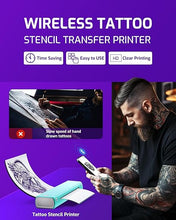 Load image into Gallery viewer, Phomemo M08F Wireless Tattoo Printer, Stencil Printer for Tattooing, Thermal Tattoo Printer for Tattoo Artists &amp; Beginners,Compatible with Tablet,Smartphone &amp; PC, Light Green
