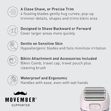 Load image into Gallery viewer, Panasonic Close Curves Electric Shaver for Women, Cordless 4-Blade Shaver, Bikini Attachment, Pop-Up Trimmer, Wet Dry Operation - ES-WL80-V (Purple)

