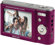 Load image into Gallery viewer, Minolta MND20 44 MP / 2.7K Ultra HD Digital Camera (Magenta)
