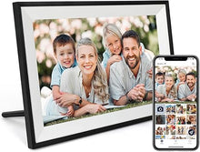 Load image into Gallery viewer, AEEZO Digital Picture Frame,10.1 Inch Digital Photo Frame with 1280 * 800 IPS Touch Screen HD Disply,Built-in 32GB Storage,Wall-Mounted, WiFi Digital Frame Share Photos/Videos via AiMOR App -Black

