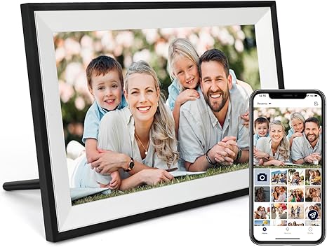 AEEZO Digital Picture Frame,10.1 Inch Digital Photo Frame with 1280 * 800 IPS Touch Screen HD Disply,Built-in 32GB Storage,Wall-Mounted, WiFi Digital Frame Share Photos/Videos via AiMOR App -Black