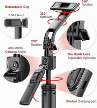Load image into Gallery viewer, 68&#39;&#39; Auto Face Tracking Tripod for iPhone with Remote &amp; Gesture Control,360°Rotating All-in-1 Extendable Selfie Stick for iPhone Tripod Stand for Video Recording,Applied to Tiktok YouTube
