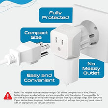 Load image into Gallery viewer, Ceptics Complete European Travel Adapter Set - 2 In 1 Usa to Europe, Germany, England, Spain, Italy, Iceland, France, (Type G, E/F, Type C) - 3 Pack, Safe Grounded Perfect for Cell Phones, Laptops
