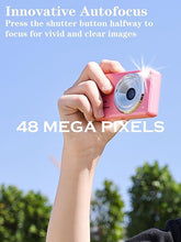 Load image into Gallery viewer, Digital Camera 4K Kids Camera Digital with 48MP High Resolution,16X Zoom Large 2.4&#39;&#39; Screen This Camera Comes with 64GB Micro SD Card,Big Battery for Kids Boys and Girls (Pink)
