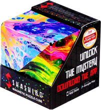 Load image into Gallery viewer, SHASHIBO Shape Shifting Box - Award-Winning, Patented Fidget Cube w/ 36 Rare Earth Magnets - Transforms Into Over 70 Shapes, Download Fun in Motion Toys Mobile App (Holographic - Cosmos)
