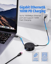 Load image into Gallery viewer, Mini USB C Docking Station Dual HDMI Monitor, FORIDA USB-C Hub, Dual 4K HDMI USB C to USB Adapter, 1 Gbps Ethernet, 100W Power Delivery, Micro SD Card Reader for MacBook Pro, Dell,XPS (Dual HDMI)
