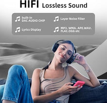 Load image into Gallery viewer, Mp3 Player with Bluetooth Music Players,Portable Walkman Mp3/Mp4 Players with Video,Voice Record,Fm Radio,E-Book,Photo Viewer,Alarm Clock,1.8&quot; HD Screen MP3 Player with SD Card Slot (Red 32GB)
