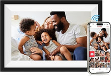 Load image into Gallery viewer, FRAMEO Digital Picture Frame Wi-Fi 10.1inch Smart Digital Photo Frame,Electronic Digital Picture Frames Load from Phone,1280x800 HD IPS Touch Screen-Slideshow/Wall Mount/Rotating-via Free Frameo APP
