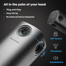 Load image into Gallery viewer, Enther&amp;MAXHUB 360-Degree Smart Video Conference Camera, All-in-One Conference Room Webcam, Video Conferencing System with Microphone and Speaker for Meeting, Auto Speaker Focus &amp; Precise Angle Adjust
