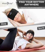 Load image into Gallery viewer, MUSICOZY Sleep Headphones Headband, Wireless Earbuds Earphones Sweat Resistant with Ultra-Thin HD Stereo Speaker, Bluetooth 5.2 for Workout Running Cool Gadgets Unique Gifts
