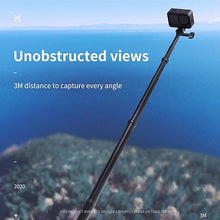 Load image into Gallery viewer, TELESIN Long Selfie Stick Pole Invisible- 3M/118 Inch Carbon Fiber Waterproof Underwater Monopod for GoPro Max Hero 13 12 11 10 9 8 7 6 5 Insta360 X3 X4 Ace Pro Go3 DJI Action 3 4 5 Osmo Pocket
