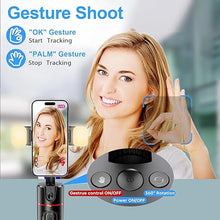 Load image into Gallery viewer, GREEN HOUSE Auto Face Tracking Phone Holder, Selfie Gimbal with Rechargeable &amp; Detachable LED Fill Light &amp; Detachable Controller

