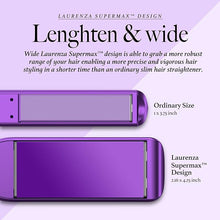 Load image into Gallery viewer, 2-in-1 Hair Straightener &amp; Curler, 8.5&quot; Extra-Large Ceramic Iron with 20M Anions (Purple)
