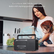 Load image into Gallery viewer, Boombox MP3 Conversion Cassette Tape Player Recorder AM FM Radio, Cassette to MP3 Digital Converter, USB Recording, Built-in Microphone, Big Speaker and Earphone Jack by AC or C Batteries
