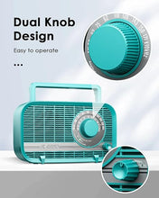 Load image into Gallery viewer, Radio with Bluetooth, Radio Portable AM FM, Plug in Wall and Play, or AA Battery Operated Radios, Best Reception Vintage Retro Radio Built in Clear Speaker Headphone/AUX in Jack Green
