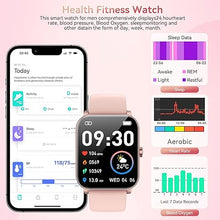 Load image into Gallery viewer, Smart Watch for Men Women Answer/Make Calls and Message Reminder, Fitness Watch 1.85&quot; HD Touch Screen, 120+ Sports Modes/Heart Rate/Sleep Monitor, Activity Trackers for iOS/Android (Pink)
