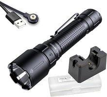 Load image into Gallery viewer, Fenix WF26R Rechargeable Police Flashlight, 3000 Lumen Super Bright Duty Light with Charging Cradle and LumenTac Organizer
