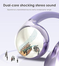 Load image into Gallery viewer, King Lucky Clip on Earbuds Open Ear Wireless Bluetooth 5.4 Headphones with Mic,50H Play,Noise Cancelling,Waterproof,Sports Ear Buds,Comfortable for Small Ears &amp; Glasses Wearers,Workouts (Purple)
