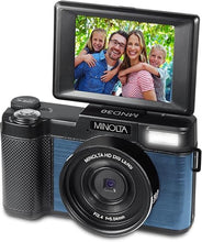 Load image into Gallery viewer, Minolta MND30 30 MP / 2.7K Ultra HD Digital Camera (Blue)
