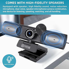 Load image into Gallery viewer, Webcam with Microphone and Speaker, 1080P Web Camera for Desktop Computer Laptop, USB Camera with Physical Privacy Cover,Plug and Play, Streaming Webcam, Wide Angle Computer Camera 3 in 1
