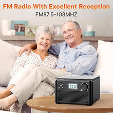 Load image into Gallery viewer, Portable CD Player with Speakers Dual,Rechargeable CD Player Bluetooth,Boombox CD Player with FM Radio,Plays CD/MP3 Disc/USB/TF,Headphone Jack,Charger Included.
