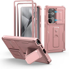Load image into Gallery viewer, Dexnor for Samsung Galaxy S25 Ultra Case with Built-in Slide Camera Cover &amp; Screen Protector &amp; Kickstand,Heavy-Duty Shockproof Rugged Case Full-Body Bumper Cover for Galaxy S25 Ultra(2025),Peony Pink
