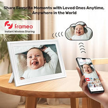 Load image into Gallery viewer, Frameo 10.1 Inch Smart WiFi Digital Photo Frame, 16GB Memory, Auto-Rotate, 1280x800 HD IPS Touchscreen Digital Picture Frame, Wall Mountable, Instantly Share Pictures Videos, for Family, Friends-White
