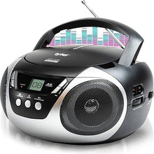 Load image into Gallery viewer, Tyler Portable Boombox CD Player AM/FM Radio Combo, Dynamic Boom Box CD Players for Home/Outdoor Portable Stereo with Speakers, Long Antenna for Best Reception Aux Input/3.5mm Headphone Jack, Silver
