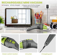 Load image into Gallery viewer, MECO Keyboard Cleaner, Rechargeable Mini Vacuum Wet Dry Cordless Desk Vacuum Cleaner for Laptop Piano Computer Car
