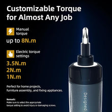 Load image into Gallery viewer, Electric Screwdriver Kit,iFu Power Screwdriver Cordless Rechargeable with LED Light &amp; 12 Magnetic Bits, Electric Screwdriver Set for Daily Furniture Repair, Mounting
