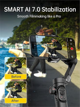 Load image into Gallery viewer, Phone Gimbal Stabilizer 3-Axis Smartphone Foldable Gimbal for iPhone Gimble with Focus Wheel TikTok YouTube Vlog Stabilizer for iPhone16 15 14 13 12 Pro Max&amp;Android-Smart XE
