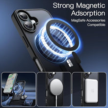 Load image into Gallery viewer, JETech Magnetic Case for iPhone 16 6.1-Inch Compatible with MagSafe, Translucent Matte Back Slim Shockproof Phone Cover (Black)
