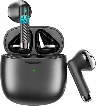Wireless Earbuds, Bluetooth 5.4 Earbuds Stereo Bass, Bluetooth Headphones in Ear Noise Cancelling Mic, Sports Earphones IP7 Waterproof, 32H Playtime USB C Mini Charging Case Ear Buds for Android iOS