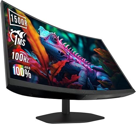 Sceptre Curved 24-inch Gaming Monitor 1500R DisplayPort HDMI X2 Eye Care 100% sRGB Build-in Speakers, 1ms 100Hz Machine Black 2024 (C248W-FW100T Series)