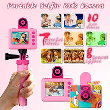 Load image into Gallery viewer, Kids Camera, Waterproof Kids Digital Camera, Children Selfie Camera with 180°Flip Len, 20MP 1080P Sports Action Toy Underwater Camera for Pool Helmet, Birthday Gifts for Boys Girls Age 3-12
