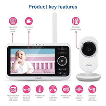 Load image into Gallery viewer, VTech VM350 Baby Monitor, 5&quot; Screen, 1000ft Long Range, Night Vision, 2-Way Talk, Lullabies, Secured Transmission No WiFi
