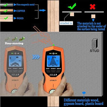 Load image into Gallery viewer, Stud Finder Wall Scanner, 7 in 1 upgraded Electronic Stud Sensor with Magnetic Bubble Level, Digital LCD Display, Beam Finders Wall Detector for Wood AC Wire Metal Studs Joist Pipe
