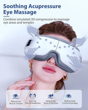 Load image into Gallery viewer, Eye Massager with Heat &amp; Bluetooth Music, Christmas Birthday Gifts for Women Men, Heated Eye Mask for Migraines Relief, Reduce Eye Strain, Headache Relief and Improve Sleep, Eye Care Gift Relax Eye
