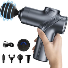 Load image into Gallery viewer, Massage Gun Deep Tissue, Silent Brushless Motor and Portable Massage Gun with 4 Interchangeable Heads for Deep Muscle Relief and Relaxation, Relax Gift
