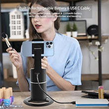 Load image into Gallery viewer, Auto Face Tracking Tripod, 360°Rotation Camera Phone Holder Auto Fast Following, Rechargeable Phone Stand for Live Video YouTube TIK Tok, Universal Stand Black(No app)

