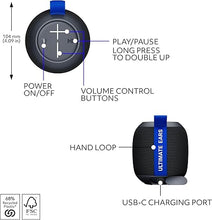 Load image into Gallery viewer, Ultimate Ears WONDERBOOM Play Portable Waterproof Bluetooth Speaker, Dustproof Floating Speaker with 131ft (40m) Range, Black
