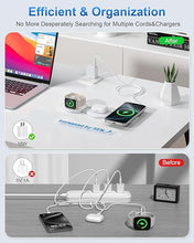 Load image into Gallery viewer, 3 in 1 Charging Station for Apple Devices - Foldable Magnetic Wireless Travel Charger Multiple Devices - Travel Charging Pad for MagSafe iPhone 16 15 14 13 12 Pro Max Plus Apple Watch &amp; AirPod
