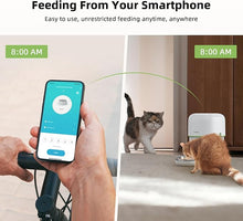 Load image into Gallery viewer, Automatic Cat Feeder, 2L Cat Food Dispenser, 2.4G WiFi Cat Food Dispenser with APP Remote Feeding, Dual Power Supply, Programmable Portion Size, Auto Pet Feeder for Cats and Small Dogs
