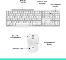 Load image into Gallery viewer, Logitech MK270 Wireless Keyboard and Mouse Combo for Windows, 2.4 GHz Wireless, Compact Mouse, 8 Multimedia and Shortcut Keys, 2-Year Battery Life, for PC, Laptop - Off White
