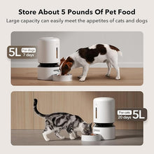 Load image into Gallery viewer, PETLIBRO Automatic Cat Feeder, 5G WiFi Automatic Dog Feeder with Freshness Preservation, 5L Timed Cat Feeder with Low Food Sensor, Up to 10 Meals Per Day, Granary Pet Feeder for Cats, White
