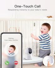 Load image into Gallery viewer, ARENTI Video Baby Monitor with Camera and Audio, 5-inch Smart Baby Camera Monitor with Free Phone App, 1080P, VOX, PTZ, One-Touch Call, Temp Sensor, Lullaby, Night Vision, Auto Tracking, 2-Way Talk
