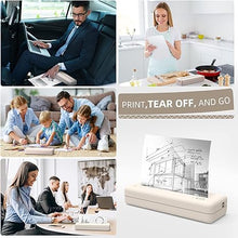 Load image into Gallery viewer, HPRT Portable Printers Wireless for Travel - MT810 Bluetooth Thermal Inkless Compact Printer, Paper Rolls Mobile Printing for Vehicles Office, Compatible with iPhone Android &amp; Laptop
