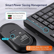 Load image into Gallery viewer, Wireless Keyboard and Mouse Combo, Acebaff 2.4G Quiet Wireless Keyboard Mouse with Phone Tablet Holder,11 Shortcut Keys,Cordless USB Mouse and Keyboard for Computer,PC,Mac,Windows
