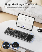 Load image into Gallery viewer, Samsers Foldable Bluetooth Keyboard with Touchpad, Full-Size Wireless Folding Keyboard with PU Leather, Portable Travel Keyboard for iOS Android Windows Mac OS, Support 3 Devices (BT5.1 x 3)
